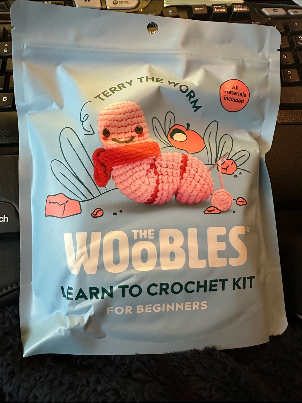 The Woobles Learn to Crochet Kit - Terry the Worm
